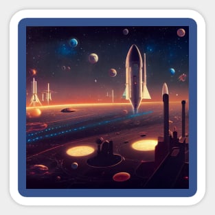 Interplanetary Spaceport Sticker